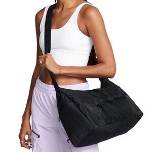 Under Armour Studio Crossbody Tote – Black Athletic Gym & Travel Bag Duffle Bag